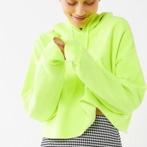 Out from Under Hoodie Sweatshirt Neon Yellow UO